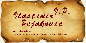 Vlastimir Pejaković vizit kartica
